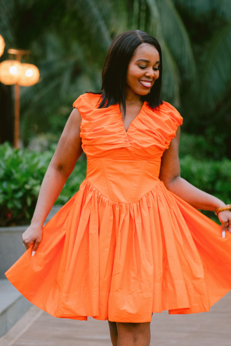 SAYA RUCHE DRESS