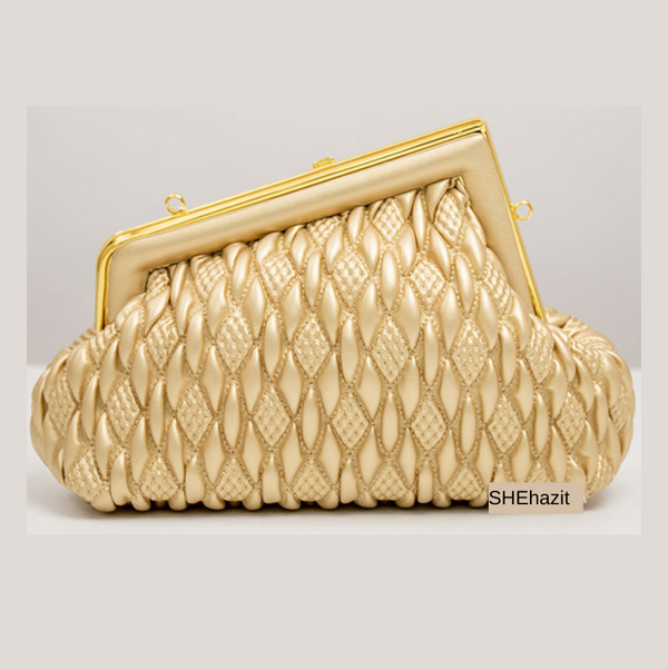 YULI BUBBLE CLUTCH - Champagne